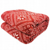 Prikrývka na posteľ - KOC Contrast Polyester 150 x 200 cm odtiene červenej (Vianočná zimná prikrývka prekrývajúca román 150x200 WZ6)