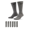 Nike 6-Pack Everyday Cushioned Training Crew Socks Grey 8-11 (L)
