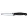 Victorinox Skládací svačinový nůž Swiss Classic, černý, vlnkované ostří 6.7833.F