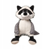 BabyOno plyšová hračka s hrkálkou Racoon Rocky Mýval černo bílý