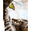 Gaira® Malovanie podľa čísel Mačička a motýlik M992684