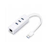 TP-Link UE330 síťový adaptér, USB3.0, 1x 10/100/1000Mbps + USB hub 3x USB 3.0 porty