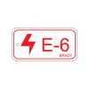 Štítky pre zónu v blízkosti zdroja elektrickej energie, označenie E-6, BJ=25 ks