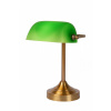 Lucide Lucide 17504/01/03 Banker Lamp E14 W22cm H30cm Glass Green/ Bronze