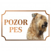 Írsky teriér - Kovová tabuľka POZOR PES