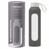 Motivačná sklenená fľaša na vodu 0,5 l Wessper B1 BOROSILICATE Grey