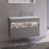 KEUCO Stageline závesná skrinka pod umývadlo, 1 zásuvka + 1 priehradka, s elektrinou, 1000 x 490 x 625 mm, inox matný, 32872290110