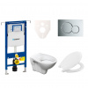 S-line Cenově zvýhodněný závěsný WC set Geberit do lehkých stěn / předstěnová montáž+ WC Pro 111.355.00.5NR2