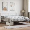 vidaXL Kovový rám postele s čelom biely 120x190 cm - Biela - 43682-185120