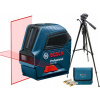 Krížový laser - Bosch GLL 2-10 Laserová úroveň + statív 158cm (Krížový laser - Bosch GLL 2-10 Laserová úroveň + statív 158cm)