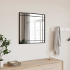zahrada-XL Nástenné zrkadlo čierne 60x60 cm štvorcové železné 358635