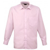 Premier Workwear Pánska košeľa s dlhým rukávom PR200 Pink -ca. Pantone 1895 48 (19)