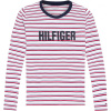 Tommy Hilfiger LS TEE STRIPE biela,červená,čierna Dámske tričko s dlhým rukávom S