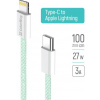 ColorWay kábel USB-C na Lightning, PD 27W, 1m, zelený CW-CBPDCL061-G