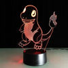 Nočná lampa 3D CHARMANDER 7 farieb Pokémon (Nočná lampa 3D CHARMANDER 7 farieb Pokémon)