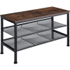 tectake 404291 botník derry 75,5x30,5x45,5cm - industriálne drevo tmavé, rustikálne