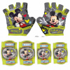 SET Myšiak Mickey MICKEY CHRÁNIČE NA BICYKEL LAKTE A KOLENÁ RUKAVICE