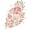 Detské samolepky na stenu - Wall stickers set kvety Pivonky 2 60x100 (Detské samolepky na stenu - Wall stickers set kvety Pivonky 2 60x100)