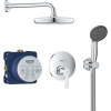 GROHE Get sprchový systém pod omietku s pákovou batériou, horná sprcha 1jet EcoJoy priemer 210 mm, ručná sprcha 2jet, chróm, 25220001