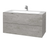 Dreja Umývadlová skrinka VARIANTE SZZ2 100 pre úmyvadlo Finon - D01 Betón / D01 Betón