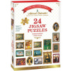 EUROGRAPHICS Puzzle Adventný kalendár: Fine Art Vianoce 24x50 dielikov