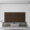 Nástěnné panely 12 ks hnědé 60 x 30 cm umělá kůže 2,16 m² Hnědá 343994