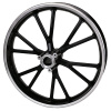Zadný ráfik minicross 10 palcov, šírka 96mm čierna