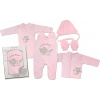 Mamatti Novorozenecká sada do porodnice, růžová - Medvídek, vel. 62 (AKCE)