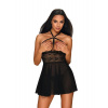 Zmyselná košieľka Nettsy babydoll - Obsessive L/XL černá