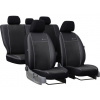 Pokter Autopoťahy pre Fiat Linea 2007-2018 Exclusive Alcantara - čierne 2+3