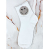 Dámske biele ponožky s kamienkami SMILE - 35-38