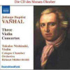 CD Johann Baptist Vanhal: Three Violin Concertos