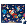 Puzzle v kufríku Raketa vo vesmíre Rocket Janod 54 dielov od 5 rokov