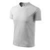 Malfini V-NECK 102 Tričko unisex L, Svetlosivý melír