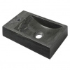 Sapho Block Stone umývadlo s otvorom na ľavej strane 40x10x22 cm, antracit 2401-38