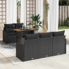 zahrada-XL Súprava záhradných pohoviek 6 pcs Čierna 100 x 55 x 73 cm 3349400
