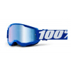 100% STRATA 2, 100% detské okuliare modré, zrkadlové modré plexi