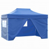 zahrada-XL Profesionálny skladací párty stan+4 steny 3x4 m, oceľ, modrý 48891