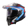 LS2 MX701 Explorer Carbon FRONTIER II Gloss White Blue