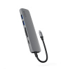Epico 6v1 Alu Hub 8K s USB-C konektorom - šedá/ PN:9915112100068