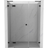 Mexen Lunar L sprchové dvere výklopné ľavé 160 cm, transparentné, čierne - 834SL-160-050-70-00-L