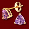 Silver.ag Náušnice zlaté, ametyst E1575
