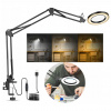 Kozmetická lampa - Nevacalox Desk Cancer Consmetic Lamp so zväčšením skla 60 W čierna (Lampa LED)