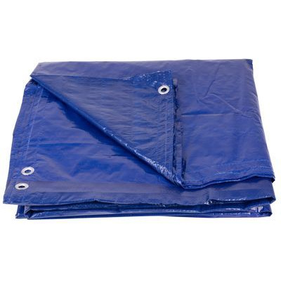 Plachta Tarpaulin Poolco 3,6 m ,120 g/m, zakrývacia, modrá, okrúhla, s okami