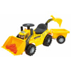 Odrážadlo s prívesom Backhoe Ride on Maxi Abrick Écoiffier s bagrom a nakladačom 6 maxi kociek od 12-36 mes