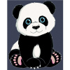 Zuty Diamantové maľovanie PANDA 40x50 cm vypnuté plátno na rám