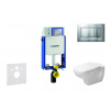 Geberit Kombifix Modul na závesné WC s tlačidlom Sigma30, matný chróm/chróm + Duravit D-Code - WC a doska, Rimless, SoftClose 110.302.00.5 NH7