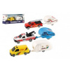 Teddies Auto s mini karavanom kov/plast 14cm na voľný chod 3 druhy v krabičke 19x7x4,5cm
