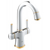 GROHE Grandera - Umývadlová dvojpáková batéria, veľkosť L, chróm/zlato 21107IG0