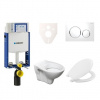 Cenovo zvýhodnený závesný WC set Geberit na zamurovanie + WC Ceramia S-Line Pro 110.302.00.5NR4